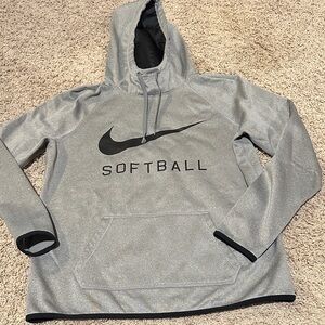 Nike Heather Gray Softball Hoodie